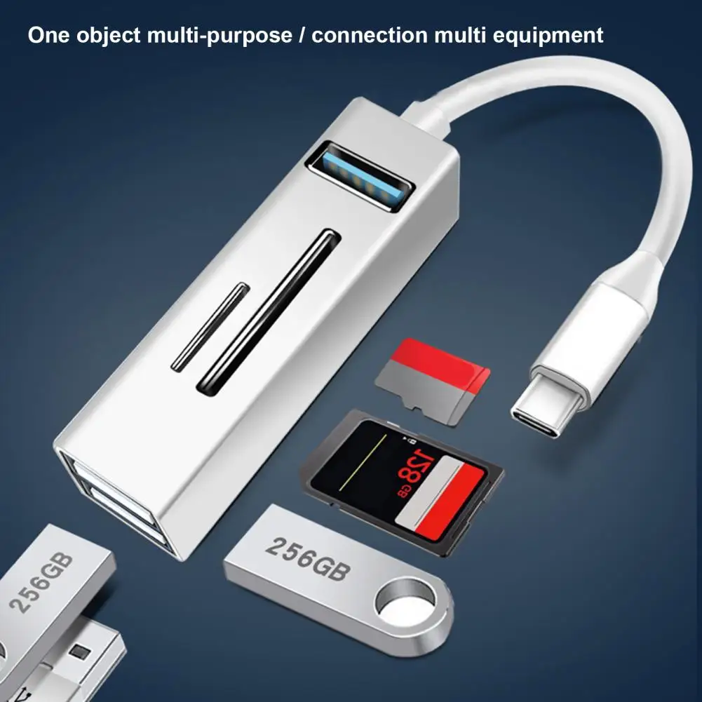 USB-концентратор 5 в 1 с кардридером для SD/TF-карт | Компьютеры и офис