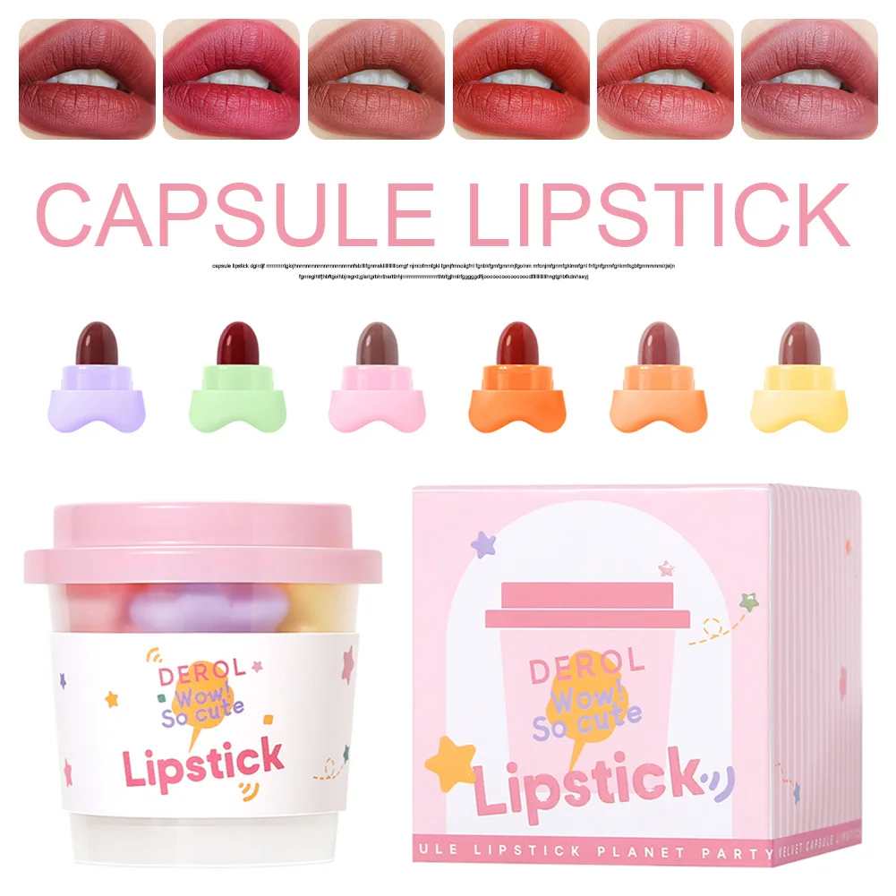 6Pcs Mini Star Lipstick Set Matte Velvet Lip Stick Waterproof Non-Stick Lip Glaze Lasting Lip Makeup Cosmetics
6Pcs Mini Star Lipstick Set Matte Velvet Lip Stick Waterproof Non-Stick Lip Glaze Lasting Lip Makeup Cosmetics
