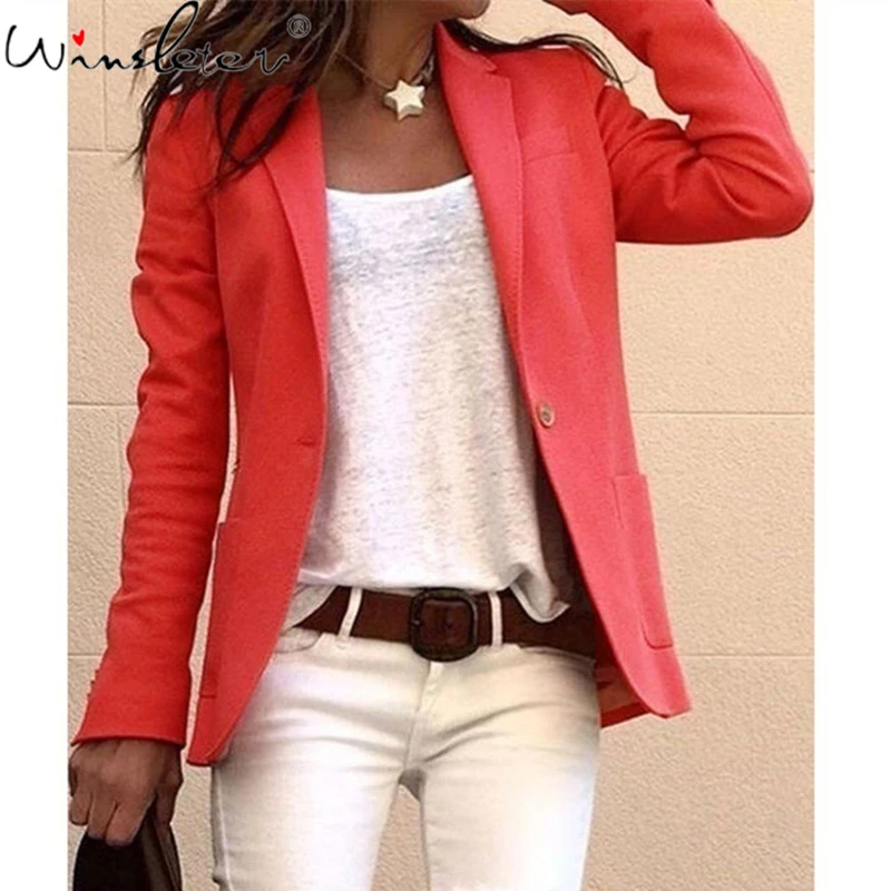 Spring Candy Colors Blazer Women Girls Notched Single Button Slim Blazer Jacket Coat Long Sleeve Women Clothing C0D102A
Spring Candy Colors Blazer Women Girls Notched Single Button Slim Blazer Jacket Coat Long Sleeve Women Clothing C0D102A