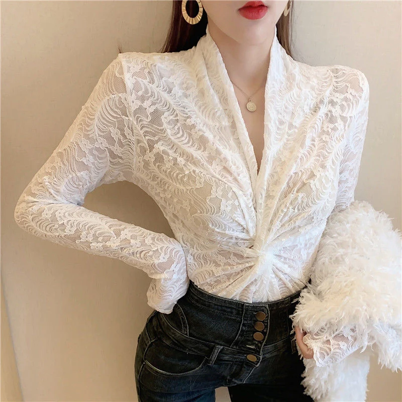Women Spring Summer Style Lace Blouses Shirts Lady Casual Long Lace Sleeve V-Neck Lace Blusas Tops DF3994
Women Spring Summer Style Lace Blouses Shirts Lady Casual Long Lace Sleeve V-Neck Lace Blusas Tops DF3994