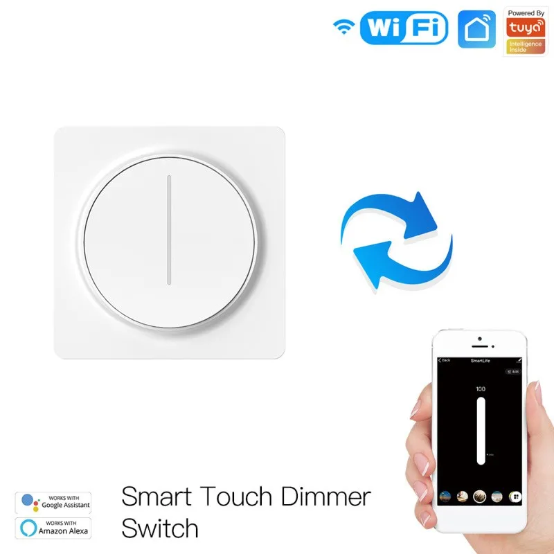Tuya Smart Light Switch Wifi Dimmer Light Switch Touch Dimming Panel Wall Switch 100-240V Voice Control Works With Alexa Google
Tuya Smart Light Switch Wifi Dimmer Light Switch Touch Dimming Panel Wall Switch 100-240V Voice Control Works With Alexa Google