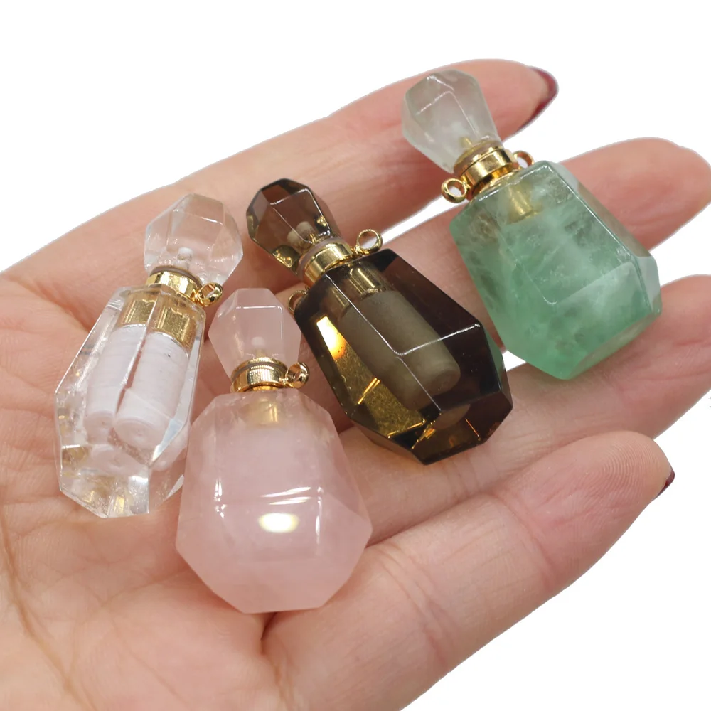 Natural Stone Perfume Bottle Pendant Section Semi-Precious For Jewelry Making DIY Necklace Accessory
Natural Stone Perfume Bottle Pendant Section Semi-Precious For Jewelry Making DIY Necklace Accessory
