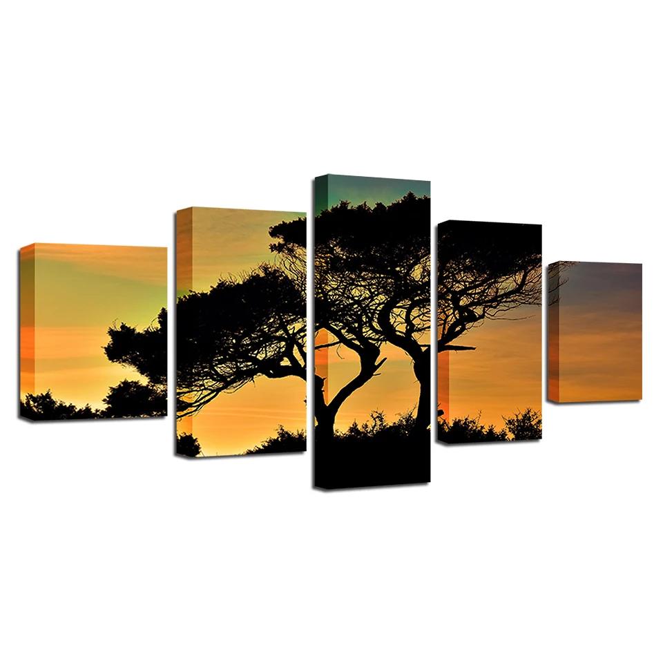 Wall Art Painting Frames HD Printing 5 Pieces Tree Sunset Natural Landscape Canvas Pictures For Living Room Decor Modular Poster
Wall Art Painting Frames HD Printing 5 Pieces Tree Sunset Natural Landscape Canvas Pictures For Living Room Decor Modular Poster
