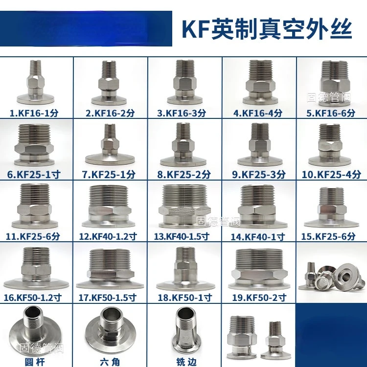KF16 KF25 KF40 KF50 Vacuum Chuck External Wire Threaded Joint 304 Stainless Steel 1/2/4/6 Points
KF16 KF25 KF40 KF50 Vacuum Chuck External Wire Threaded Joint 304 Stainless Steel 1/2/4/6 Points