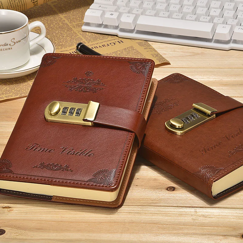 B6 Vintage Notebook Password Book with Lock Creative School Office Supplies Stationery Personal Diary Journal Cover Planner
B6 Vintage Notebook Password Book with Lock Creative School Office Supplies Stationery Personal Diary Journal Cover Planner