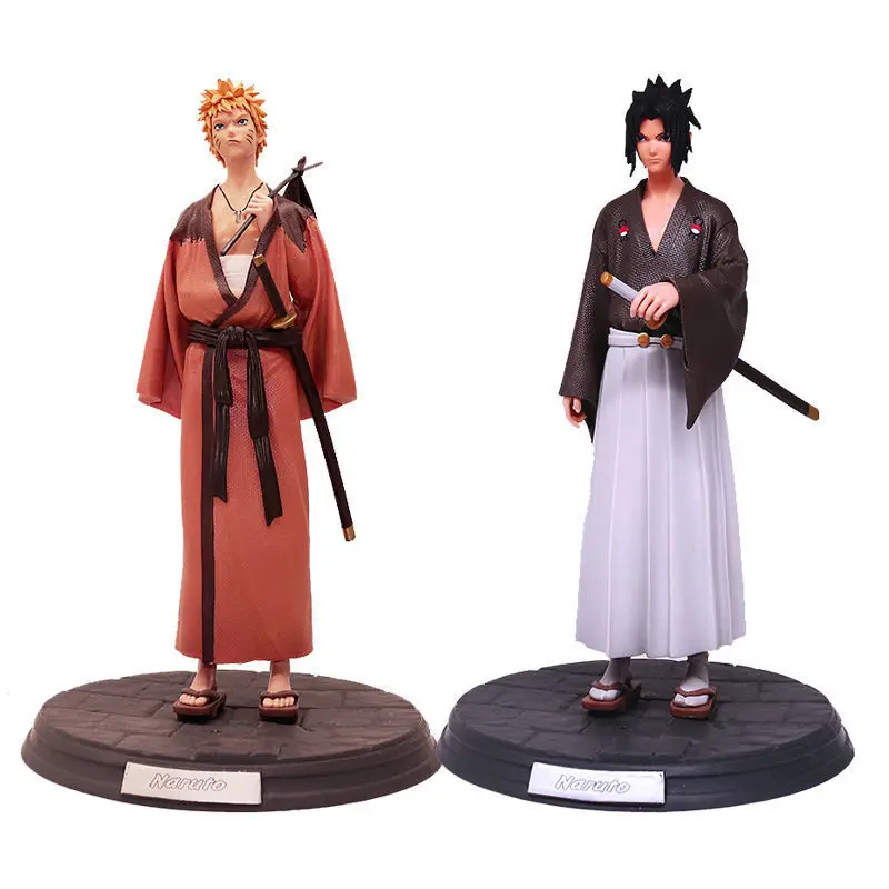 

Naruto figurine 30CM kimono Uchiha Sasuke Uzumaki Naruto PVC Action Anime Shippuden Vibration Stars Figurine Model Figma Toys