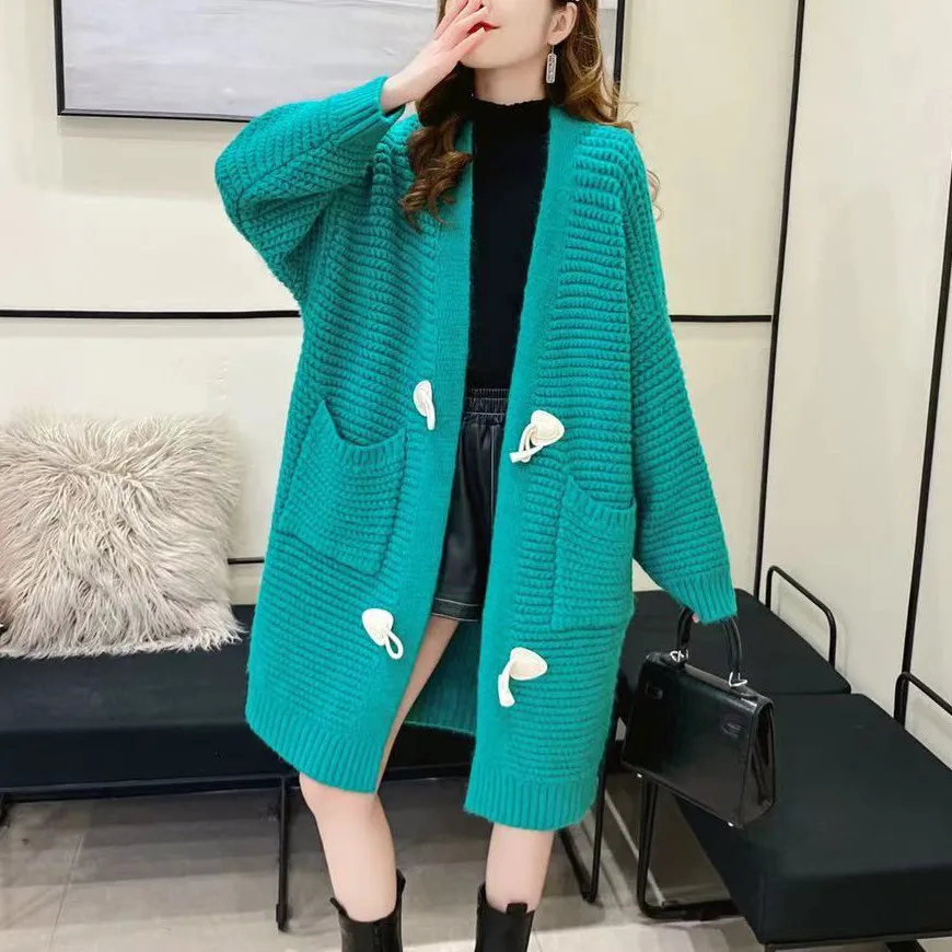 Casual Loose Long Knitted Cardigan Women Street Style Thicken Warm Sweater Coat Solid Outwear Autumn Winter Cardigan Lady
Casual Loose Long Knitted Cardigan Women Street Style Thicken Warm Sweater Coat Solid Outwear Autumn Winter Cardigan Lady