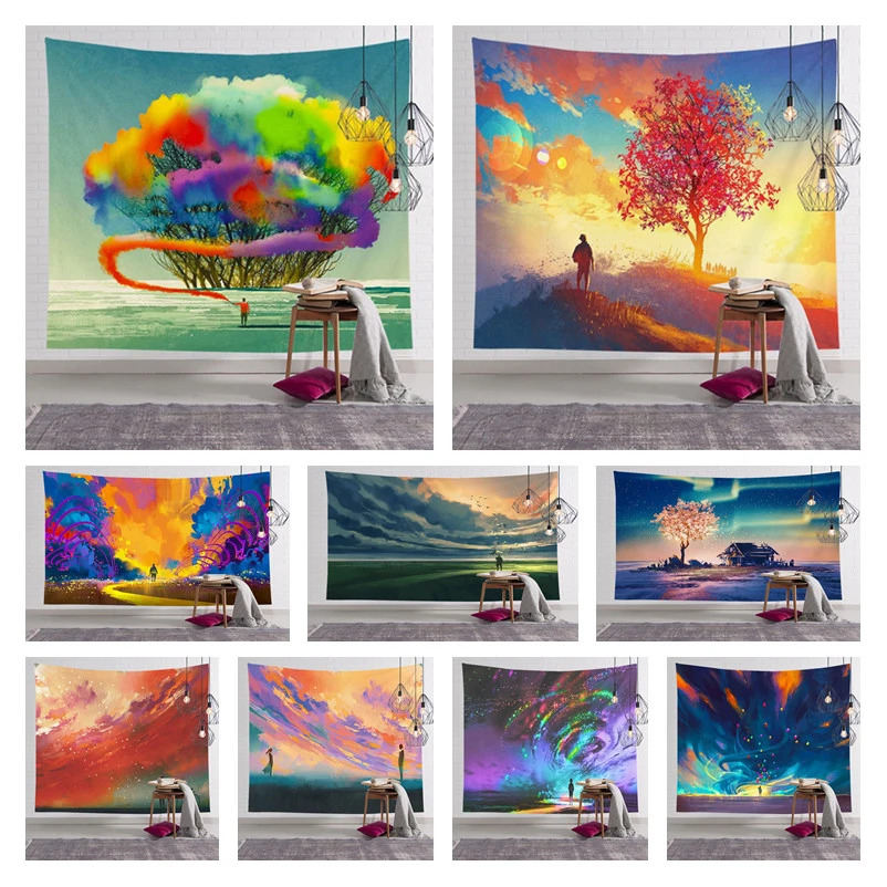 Colorful Wall Hanging Tapestries Indian Mandala Sky Sunset Tapestry Hippie Tapestry Boho Decor Wall Cloth Yoga Mats
Colorful Wall Hanging Tapestries Indian Mandala Sky Sunset Tapestry Hippie Tapestry Boho Decor Wall Cloth Yoga Mats