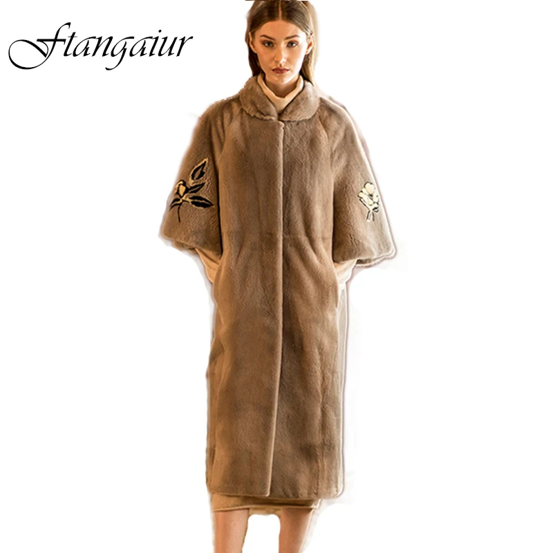 Ftangaiur Winter Import Women Velvet Mink Coat Half Batwing Sleeve Beading Flare Mink Coats Women's Medium Real Mink Fur Coats
Ftangaiur Winter Import Women Velvet Mink Coat Half Batwing Sleeve Beading Flare Mink Coats Women's Medium Real Mink Fur Coats