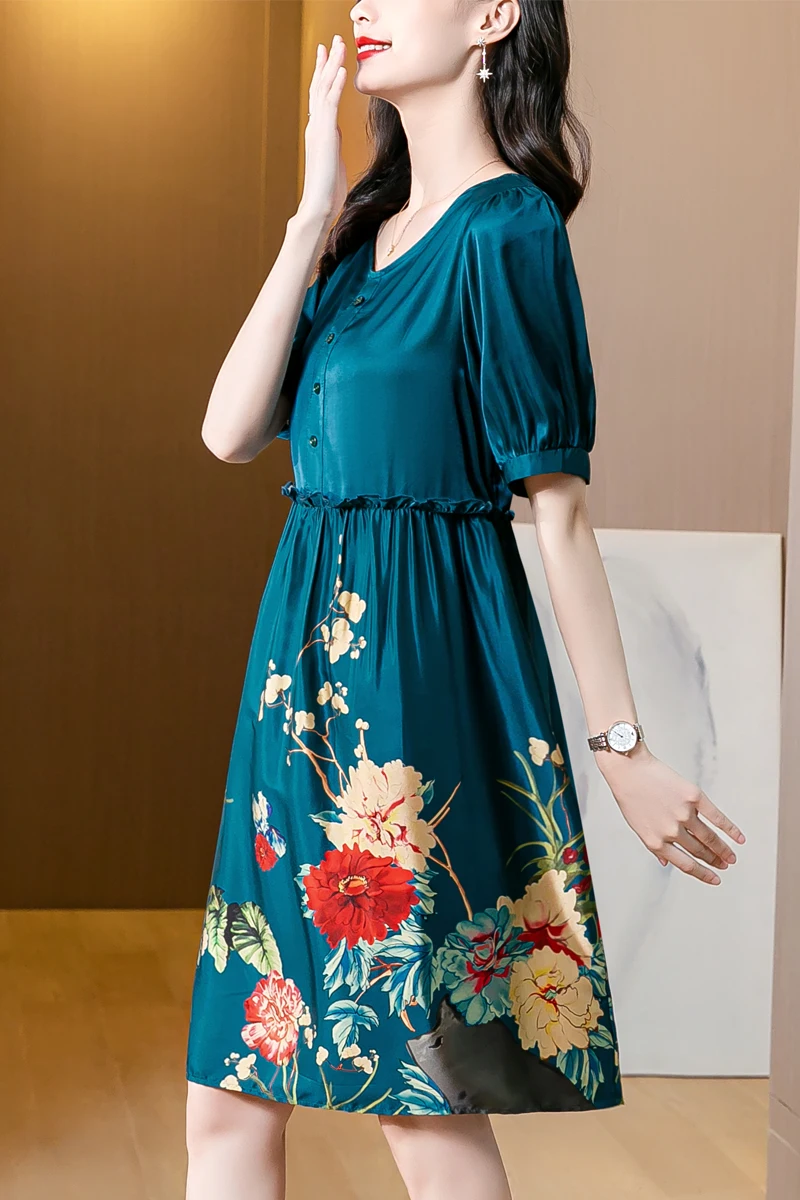 COIGARSAM Women Long Dress Summer 2021 New Fashion Print Silk Loose Short Sleeve O-Neck Dresses Traf Robe Vestidos
COIGARSAM Women Long Dress Summer 2021 New Fashion Print Silk Loose Short Sleeve O-Neck Dresses Traf Robe Vestidos