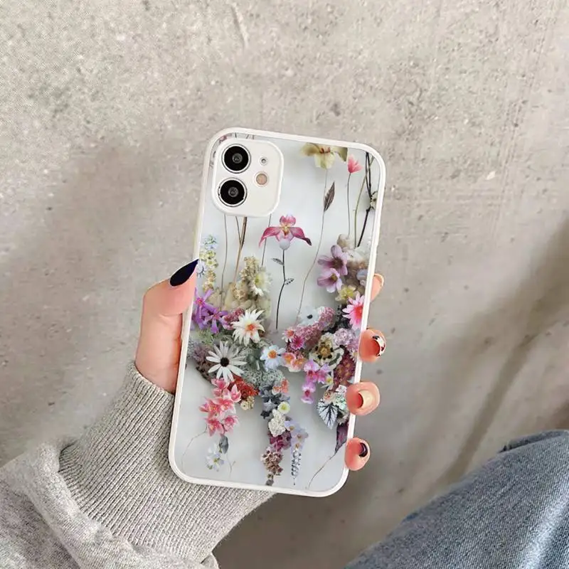 Colorful Real Dry Flower Phone Case For iPhone 12 11 Mini Pro XR XS Max 7 8 Plus X Matte transparent White Cover
Colorful Real Dry Flower Phone Case For iPhone 12 11 Mini Pro XR XS Max 7 8 Plus X Matte transparent White Cover
