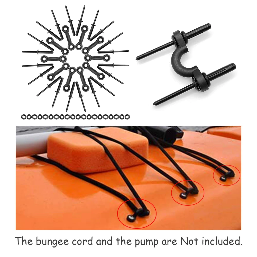 Kayak Bungee Deck Loops Kit Tie Down Pad Eye Deck Loops Clips Rivets Kit for Canoes Boats Boat Kayak Accessories
Kayak Bungee Deck Loops Kit Tie Down Pad Eye Deck Loops Clips Rivets Kit for Canoes Boats Boat Kayak Accessories