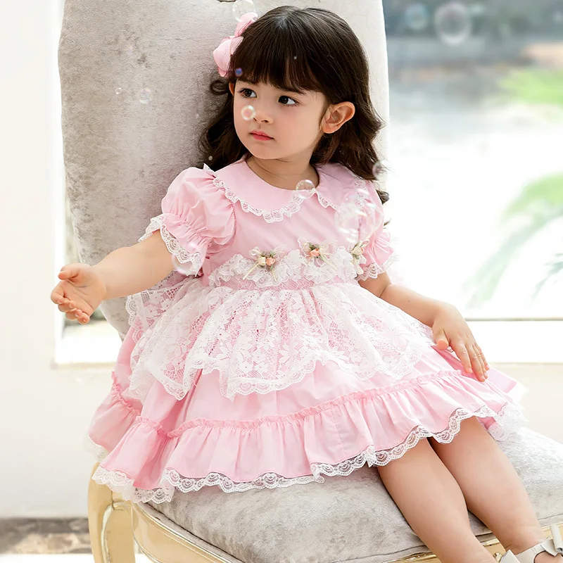 Baby Girls Spanish Dresses for Children Lolita Robe Little Girl Birthday Princess Party Ball Gown Kids Lace Pink Yellow Dreeses 
Baby Girls Spanish Dresses for Children Lolita Robe Little Girl Birthday Princess Party Ball Gown Kids Lace Pink Yellow Dreeses