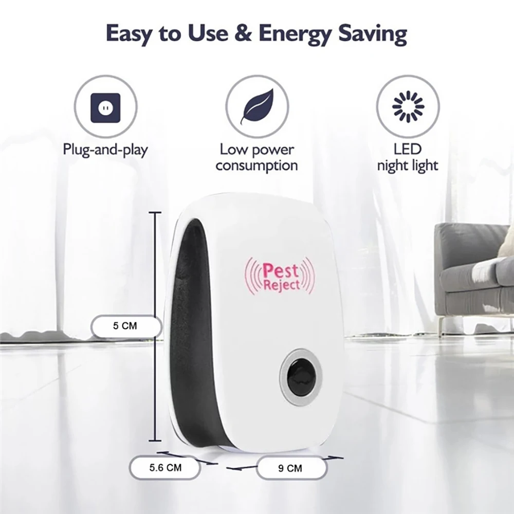 ChanFong Ultrasonic Pest Repeller Rodent Control Indoor Cockroach Anti Mosquito Insect Killer Pest Repeller Electronic Repellent
ChanFong Ultrasonic Pest Repeller Rodent Control Indoor Cockroach Anti Mosquito Insect Killer Pest Repeller Electronic Repellent