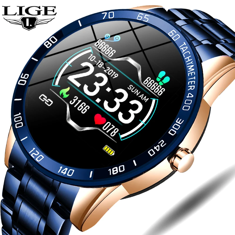 LIGE New Steel Smart Watch Men Waterproof sport For iPhone Heart rate blood pressure call Information smartwatch Fitness tracker
LIGE New Steel Smart Watch Men Waterproof sport For iPhone Heart rate blood pressure call Information smartwatch Fitness tracker