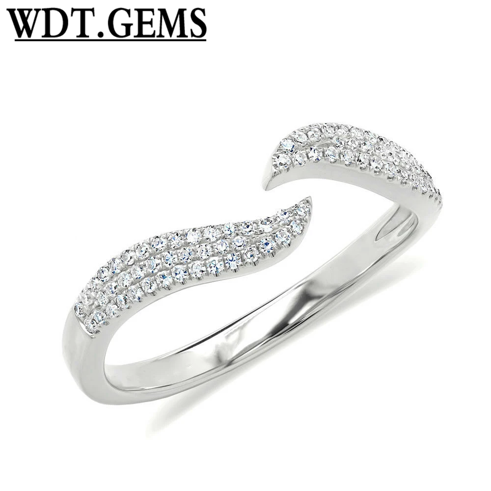 0.17 CT 10K Rose Gold Real Diamond Pave Open Claw Wave Minimalist Space Ring
0.17 CT 10K Rose Gold Real Diamond Pave Open Claw Wave Minimalist Space Ring
