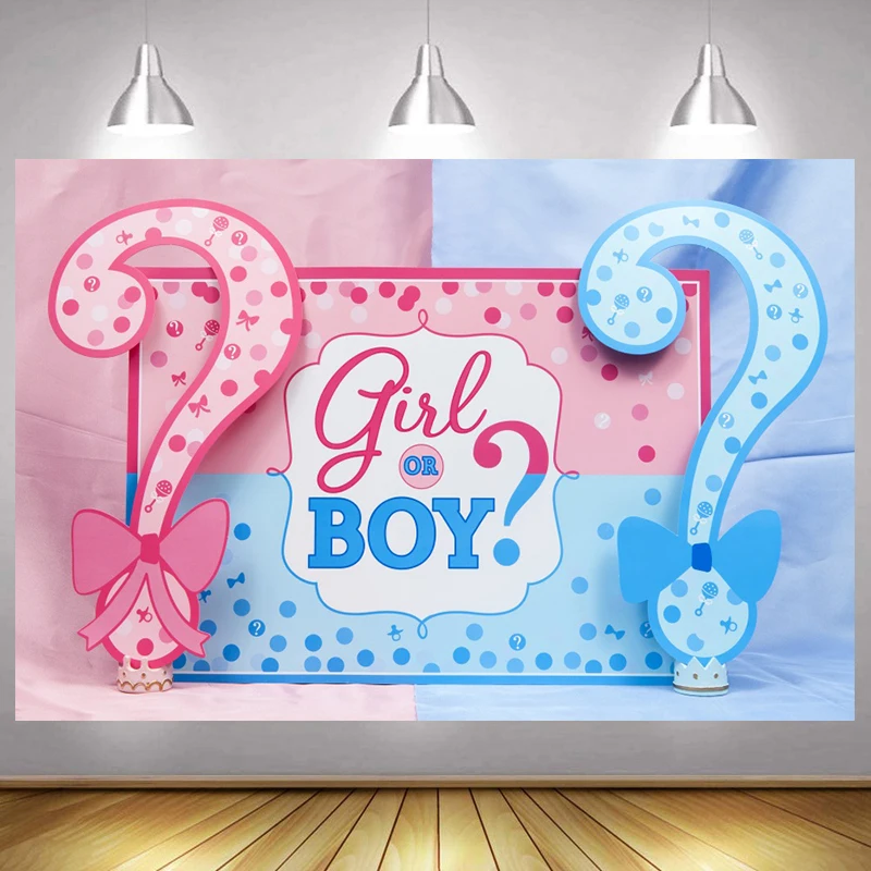 Boy or Girl Gender Reveal Backdrop Baby Shower Happy Birthday Party He Or She Flower Photography Background Banner
Boy or Girl Gender Reveal Backdrop Baby Shower Happy Birthday Party He Or She Flower Photography Background Banner