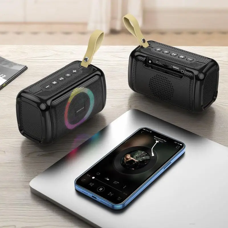 New Borofone BR17 Bluetooth Speaker Cool Sports Wireless Speaker Atmosphere Light Portable Mini Outdoor Small Speaker
New Borofone BR17 Bluetooth Speaker Cool Sports Wireless Speaker Atmosphere Light Portable Mini Outdoor Small Speaker
