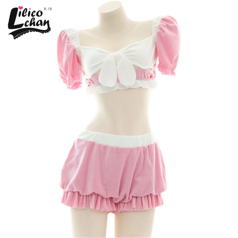 Backless Plush Women Maid Uniform Bow Sweet Patchwork Pajama Lolita Bunny Cosplay Costumes Ruffles Cute Sexy Lingerie Sleepwear
Backless Plush Women Maid Uniform Bow Sweet Patchwork Pajama Lolita Bunny Cosplay Costumes Ruffles Cute Sexy Lingerie Sleepwear