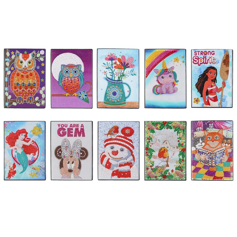 A5 50 Pages 5D DIY Rhinestone Painting Blank Notebooks Part Drill Special Shape Diamond Painting Cartoon Diary Book Children
A5 50 Pages 5D DIY Rhinestone Painting Blank Notebooks Part Drill Special Shape Diamond Painting Cartoon Diary Book Children