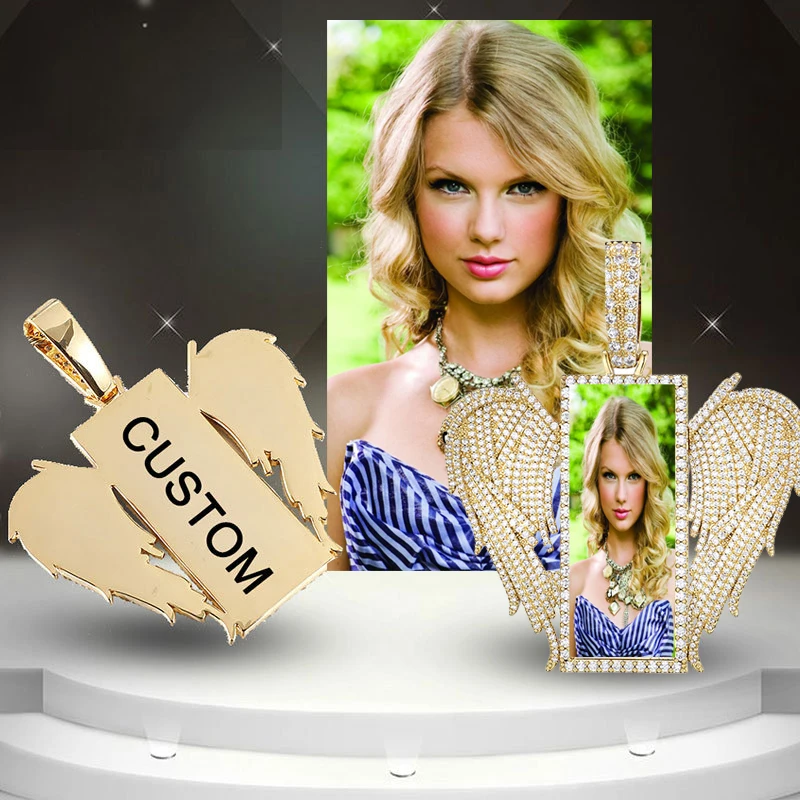Custom Photo Frame Medallions Pendant Necklaces With Wings Cubic Zirconia Cuban Chain Customized Hip Hop Jewelry Men Gifts
Custom Photo Frame Medallions Pendant Necklaces With Wings Cubic Zirconia Cuban Chain Customized Hip Hop Jewelry Men Gifts