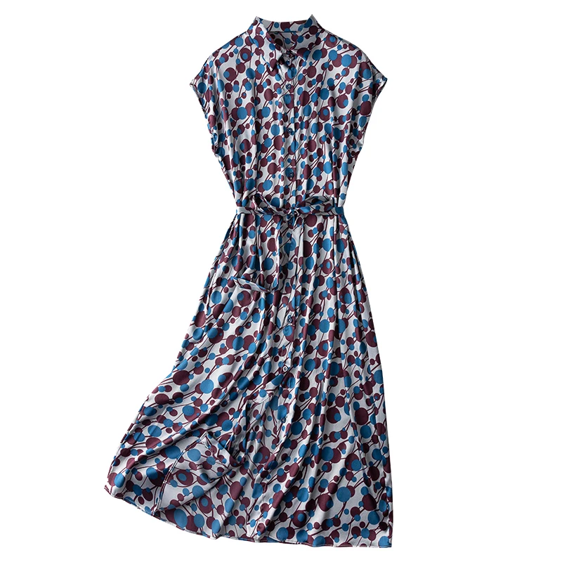 SHUCHAN Shirt Dress NATURAL SILK Vintage Sashes Mid-Calf Raglan Sleeve Turn-down Collar Summer Print Ligging Femme Taille Haute
SHUCHAN Shirt Dress NATURAL SILK Vintage Sashes Mid-Calf Raglan Sleeve Turn-down Collar Summer Print Ligging Femme Taille Haute