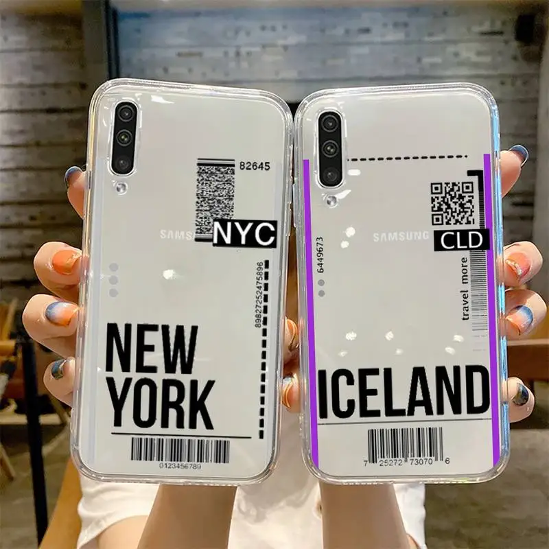 Travel around the world Air ticket Phone Case Transparent For Samsung Galaxy A S Note 9 10 51 50 71 70 80 20 21 30s ultra plus
Travel around the world Air ticket Phone Case Transparent For Samsung Galaxy A S Note 9 10 51 50 71 70 80 20 21 30s ultra plus