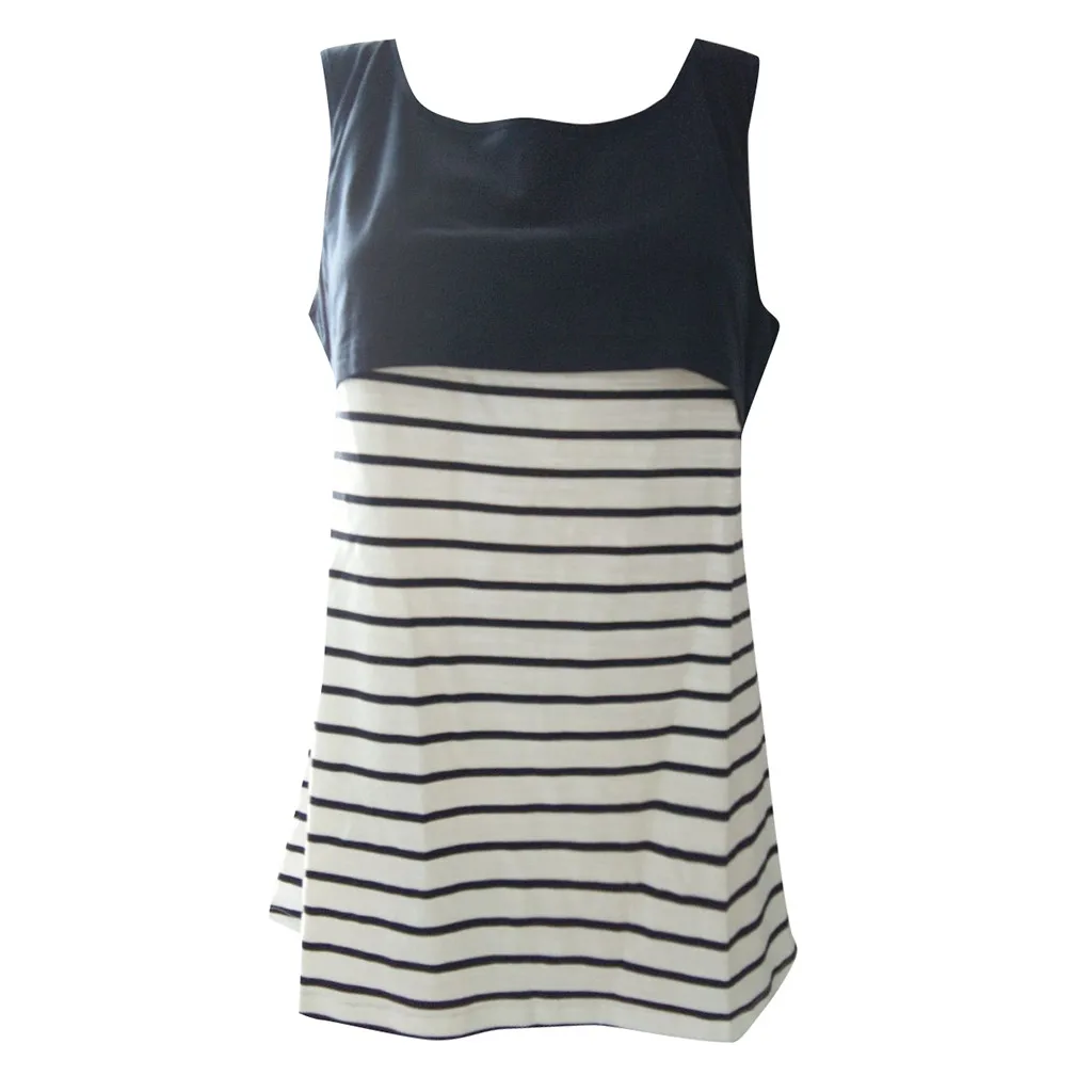 Women Pregnancy Clothes T Shirt Pregnant Nursing Maternity Brestfeeding Clothes Sleeveless Splicing Stripe Blouse Tops Dropship 
Women Pregnancy Clothes T Shirt Pregnant Nursing Maternity Brestfeeding Clothes Sleeveless Splicing Stripe Blouse Tops Dropship
