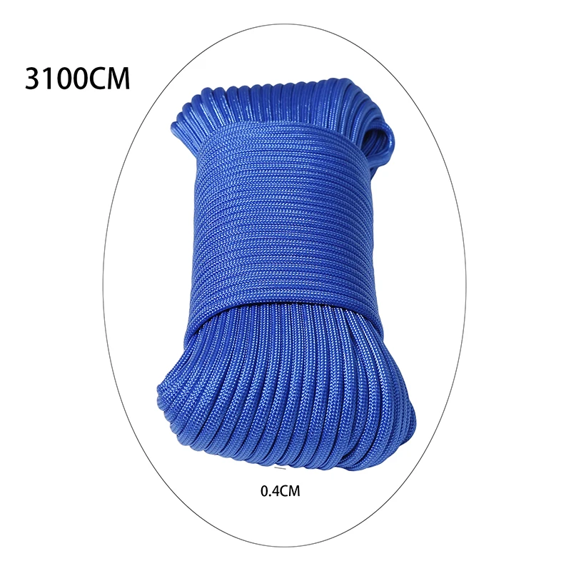 Climbing Rope Outdoor Emergency Rope 31m Wear Resistant 4mm Diameter High Strength Hiking Accessory Tool
Climbing Rope Outdoor Emergency Rope 31m Wear Resistant 4mm Diameter High Strength Hiking Accessory Tool