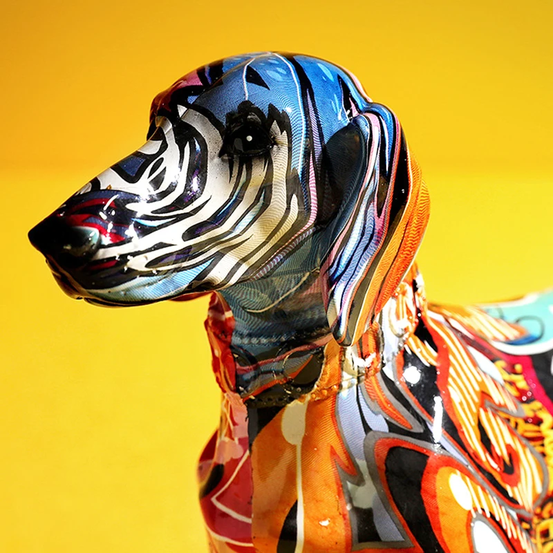 Креативное красочное украшение в виде таксы собаки домашний современный винный