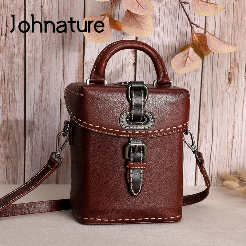 Johnature Genuine Leather Ladies Bags 2022 New Vintage Cowhide Women Small Shoulder Bags Leisure Solid Color Messenger Bag
Johnature Genuine Leather Ladies Bags 2022 New Vintage Cowhide Women Small Shoulder Bags Leisure Solid Color Messenger Bag