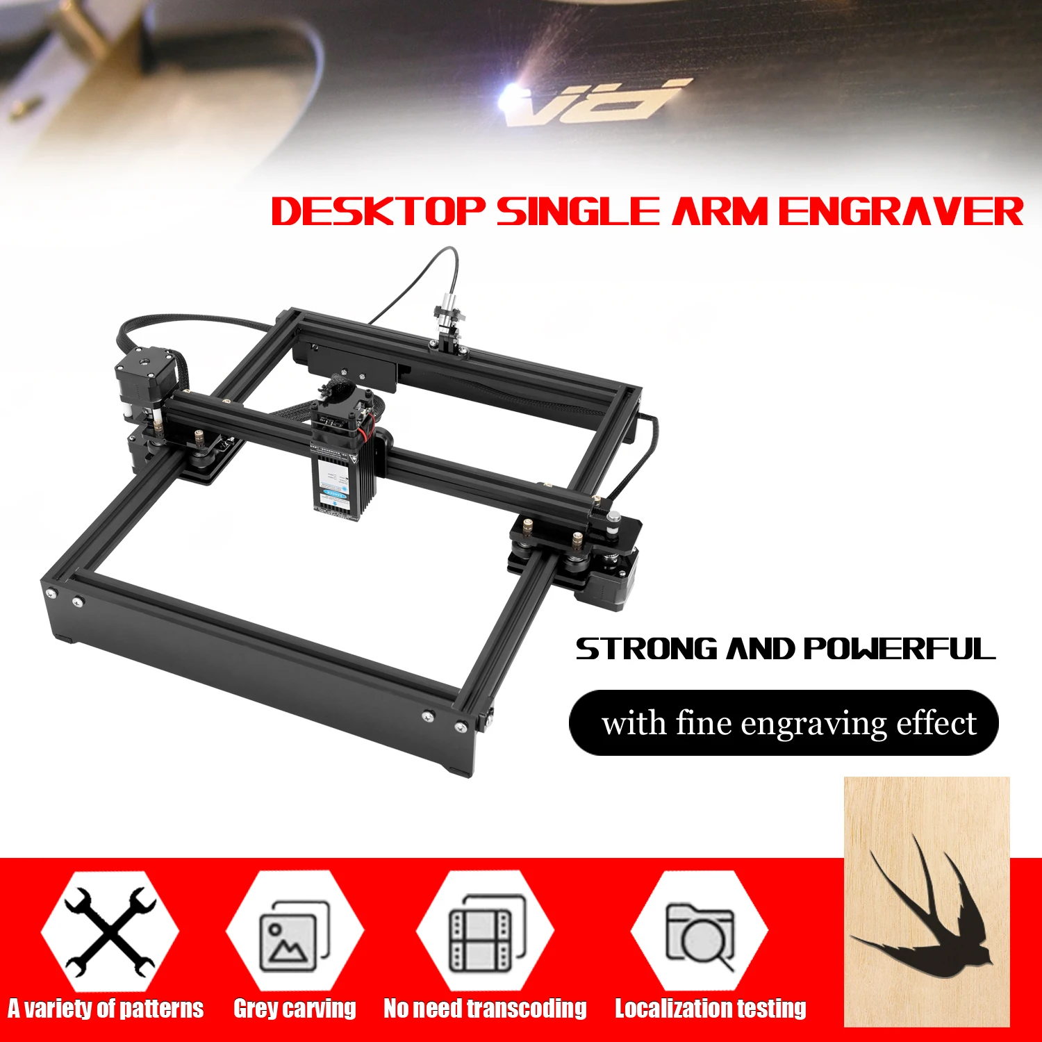 Desktop Engraver Portable DIY Engraving Carving Machine DIY Engraver Desktop Router/Cutter/Printer + Goggles Mini Carver
Desktop Engraver Portable DIY Engraving Carving Machine DIY Engraver Desktop Router/Cutter/Printer + Goggles Mini Carver
