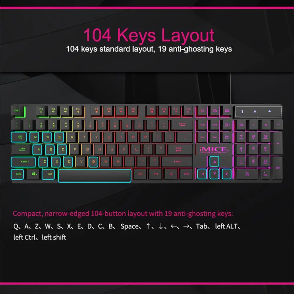 AK-600 Wired Gaming Keyboard Mechanical Backlit Keyboards USB Keyboard Computer Backlit Accurate USB With RGB Lighting
AK-600 Wired Gaming Keyboard Mechanical Backlit Keyboards USB Keyboard Computer Backlit Accurate USB With RGB Lighting