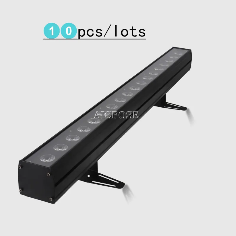 10 шт./лот настенный светильник 18x12 Вт RGBW 4в1 комнатный Led сценический ing прожектор DJ