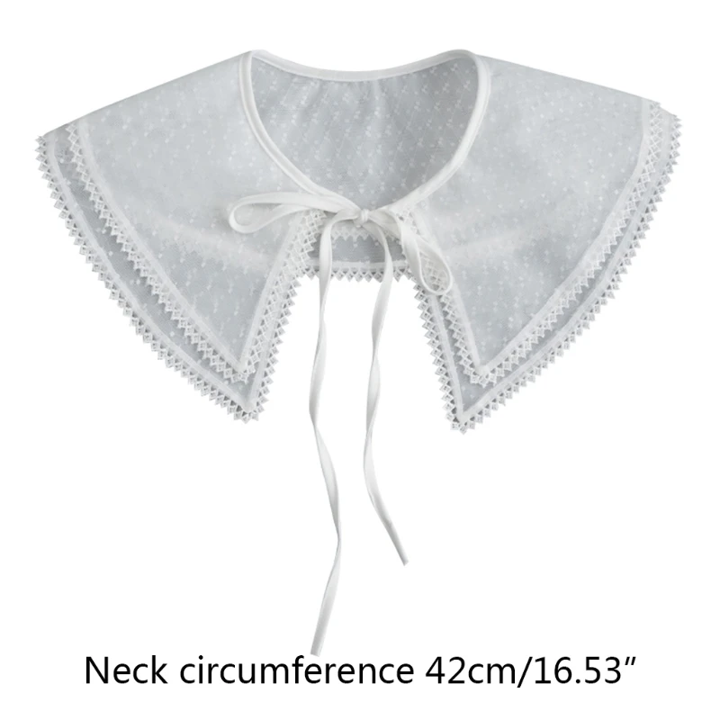 Net Yarn Lace Trim Triangle False Shirt Collar Shawl Sweet Fashionable Detachable Fake Collar Women Girls Necklace
Net Yarn Lace Trim Triangle False Shirt Collar Shawl Sweet Fashionable Detachable Fake Collar Women Girls Necklace