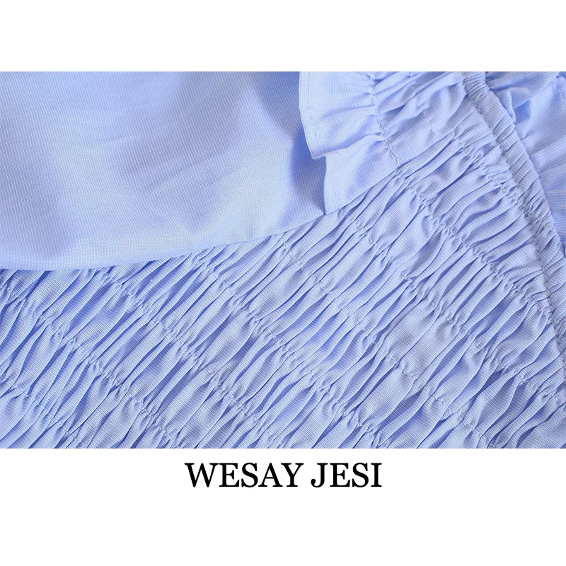 WESAY JESI 2021 Summer New Women's Tops Solid Color V-neck Puff Sleeve Stretch Slim Shirt Casual Fashion Retro Temperament Top 
WESAY JESI 2021 Summer New Women's Tops Solid Color V-neck Puff Sleeve Stretch Slim Shirt Casual Fashion Retro Temperament Top