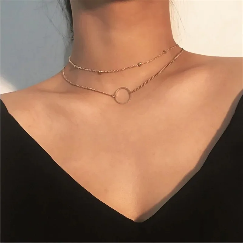 New Arrival 2021 Fashion Modern Choker Necklace Two Layers Round Necklaces Gold Color Necklace Choker Jewelry For Women
New Arrival 2021 Fashion Modern Choker Necklace Two Layers Round Necklaces Gold Color Necklace Choker Jewelry For Women