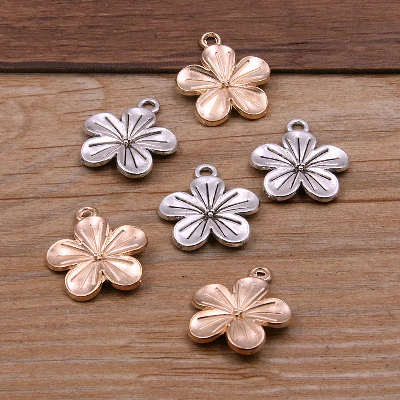 20PCS 19*22mm Metal Alloy 2 Color 3D Simulation Flower Charms Plant Pendants For DIY Necklace Bracelet Jewelry Making Findings
20PCS 19*22mm Metal Alloy 2 Color 3D Simulation Flower Charms Plant Pendants For DIY Necklace Bracelet Jewelry Making Findings