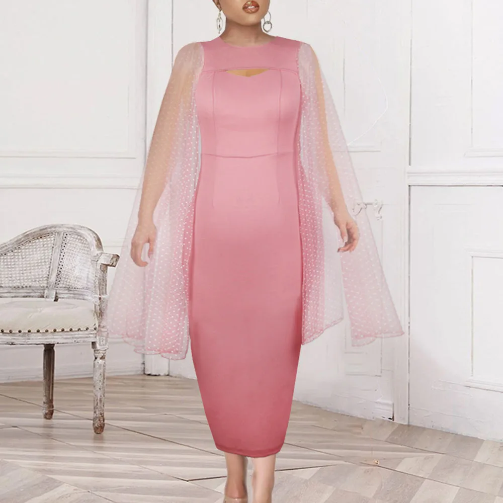 Round Neck Splicing Sexy Perspective Net Yarn Hollow Out Flared Sleeves Women's Dress Solid Color High Waist Round Neck
Round Neck Splicing Sexy Perspective Net Yarn Hollow Out Flared Sleeves Women's Dress Solid Color High Waist Round Neck