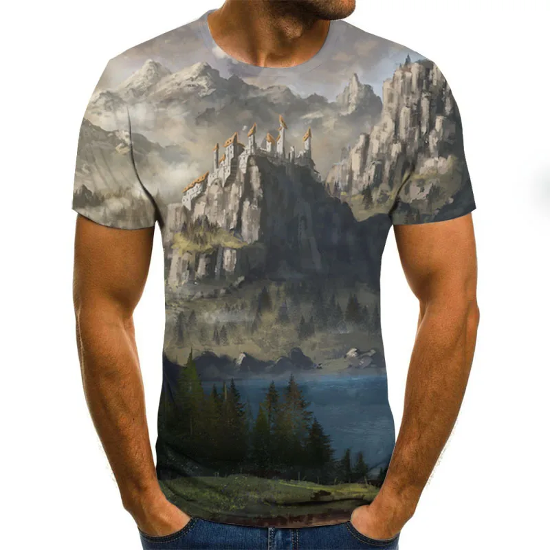 Summer 3D printing men's T-shirt casual short-sleeved O-neck men's T-shirt colorful fashion printing 3D T-shirt top
Summer 3D printing men's T-shirt casual short-sleeved O-neck men's T-shirt colorful fashion printing 3D T-shirt top