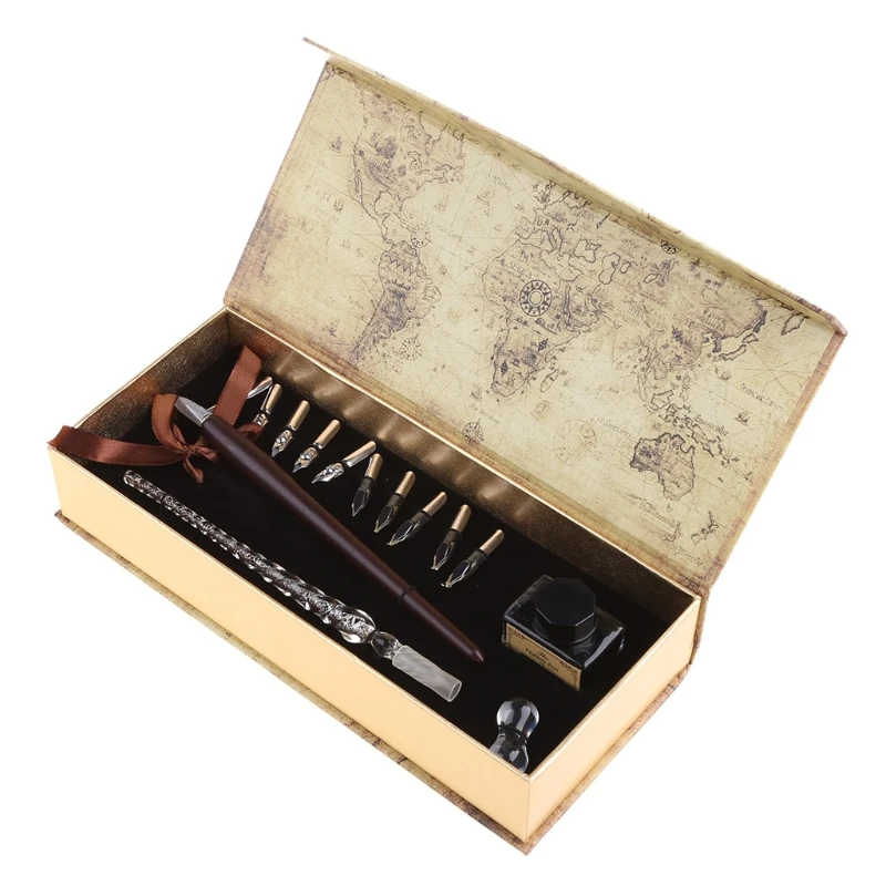 1set Nibs Wooden Dip Pen Set Glass Calligraphy Pen Set for Cartoon Lettering Art Drawing Mapping Decorative
1set Nibs Wooden Dip Pen Set Glass Calligraphy Pen Set for Cartoon Lettering Art Drawing Mapping Decorative