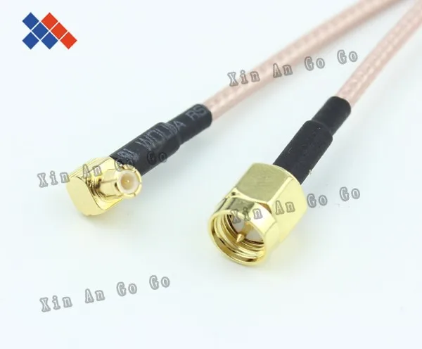 

100PCS/lot SMA male to MCX male right angle connector RG316 15cm cable by DHL or EMS