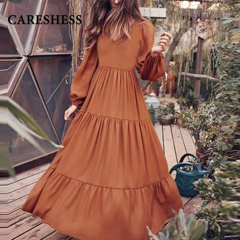 CARESHESS Vintage High-end Solid Color A-Line Women Dresses Literary Large Swing Linen Dress Loose Cotton Linen Party Dress
CARESHESS Vintage High-end Solid Color A-Line Women Dresses Literary Large Swing Linen Dress Loose Cotton Linen Party Dress