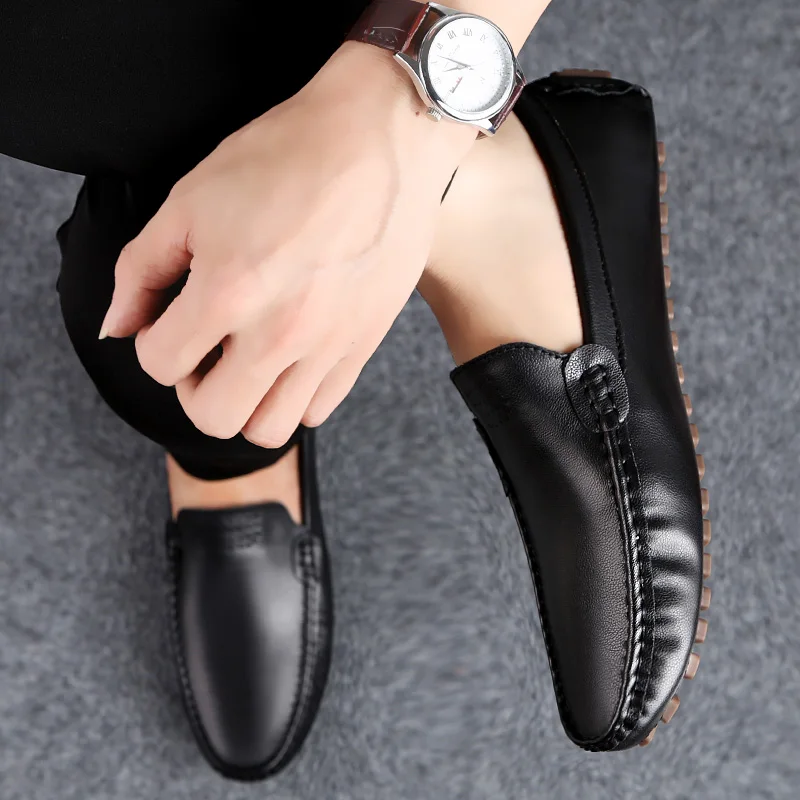 casual men shoes Men Light Comfortable black Flat Shoes Loafers genuine leather Footwear sneakers mocassin homme big size 47 a4
casual men shoes Men Light Comfortable black Flat Shoes Loafers genuine leather Footwear sneakers mocassin homme big size 47 a4