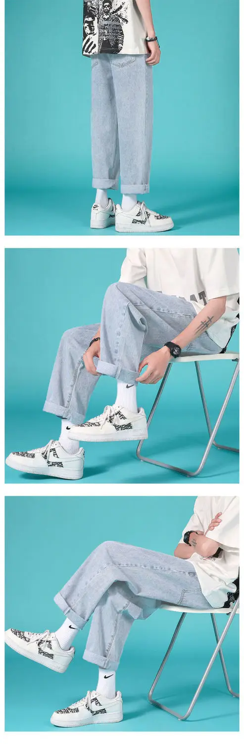 Ins Fashion Loose Hip Hop Men Streetwear Blue Jeans 2021 Women Black Jeans Korean Fashions Harem Pants Male Denim Pants OverSize
Ins Fashion Loose Hip Hop Men Streetwear Blue Jeans 2021 Women Black Jeans Korean Fashions Harem Pants Male Denim Pants OverSize