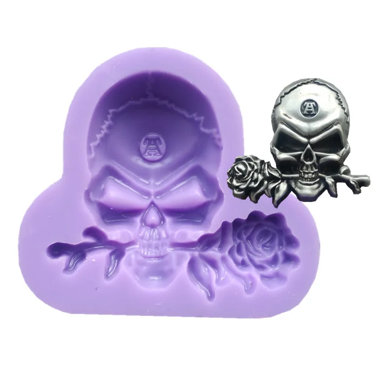 Skull Rose Silicone Mould Decorating Molds Cake Silicone Mold Sugarpaste Candy Chocolate Gumpaste Clay Mould 1513
Skull Rose Silicone Mould Decorating Molds Cake Silicone Mold Sugarpaste Candy Chocolate Gumpaste Clay Mould 1513