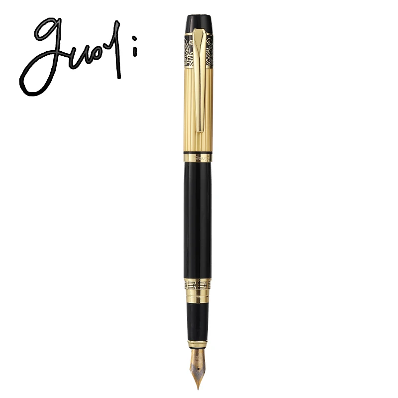 Guoyi K901 Luxury Ink Fountain Pen 0.5mm Metal High-End Business Office Gifts Mass Customization Logo Signature Pen
Guoyi K901 Luxury Ink Fountain Pen 0.5mm Metal High-End Business Office Gifts Mass Customization Logo Signature Pen
