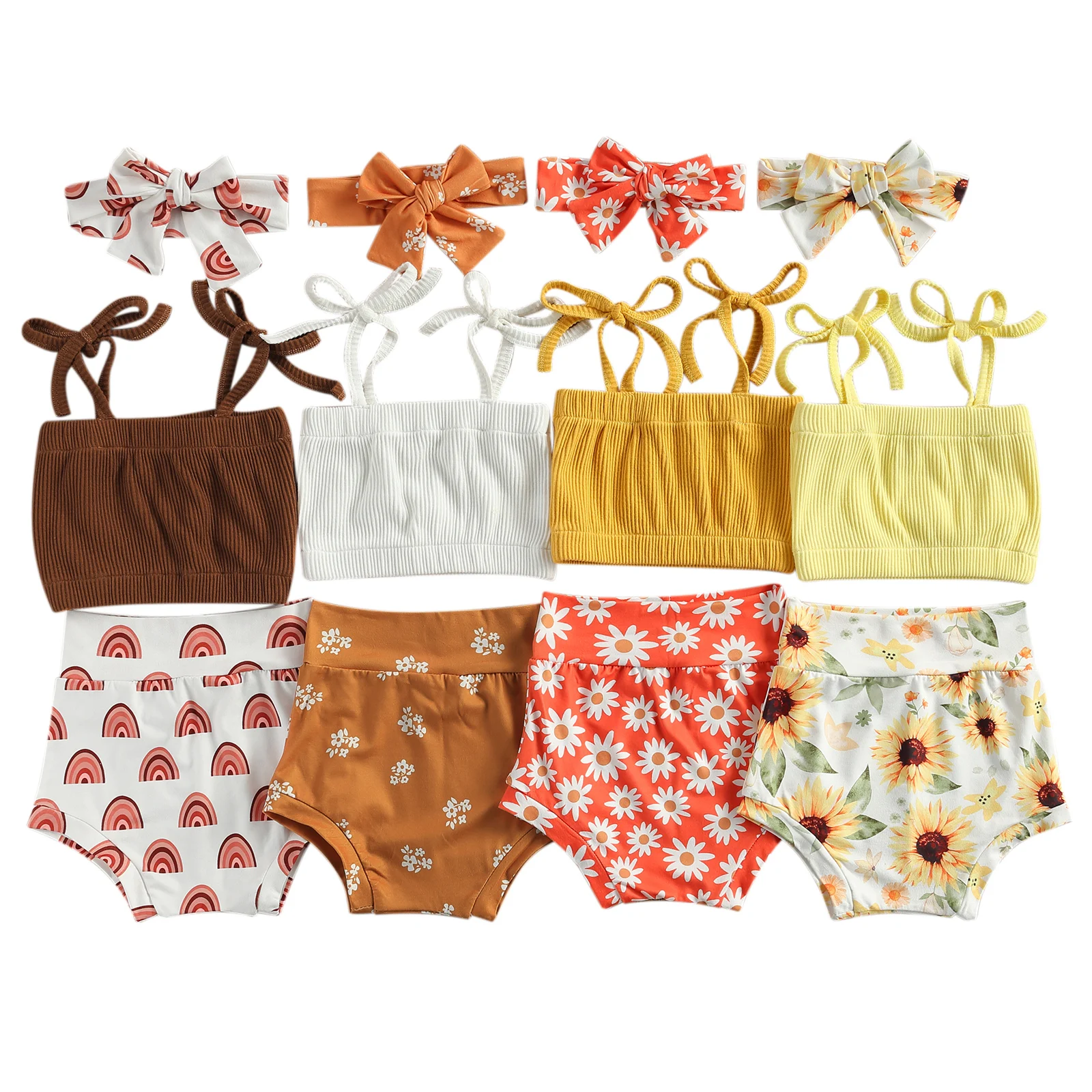 Комплект летней одежды FOCUSNORM для маленьких девочек и мальчиков 0-18 месяцев 3
