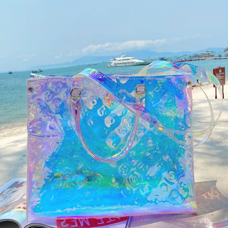 Colorful Shopping Tote Bag 2021 New One-shoulder Diagonally Across The Beach Transparent Laser Bag Famous Luxury Designer Cc Gg
Colorful Shopping Tote Bag 2021 New One-shoulder Diagonally Across The Beach Transparent Laser Bag Famous Luxury Designer Cc Gg