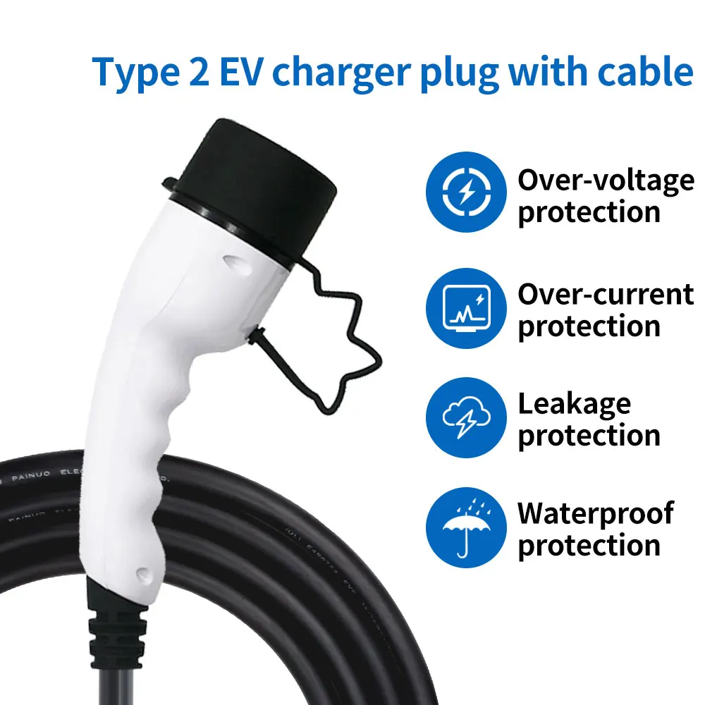 Домашний уровень зарядки ev 2 evse 32a Портативный Уровень зарядного устройства Тип с